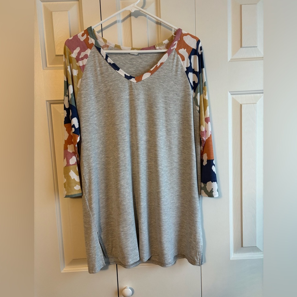 Colorful Sleeve Women's Top